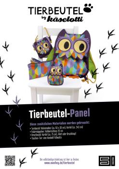 Tierbeutel Eule by Käselotti Panel ca. 80cm 